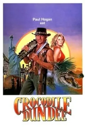 Affiche officielle du film Crocodile Dundee (1986) en TrueFrench - HDLight - Regarder en streaming sur GauloisFlix