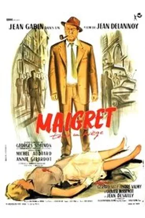 Affiche officielle du film Maigret tend un piège (1958) en French - HDLight - Regarder en streaming sur GauloisFlix