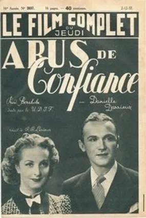 Affiche officielle du film Abus de confiance (1937) en French - HDLight - Regarder en streaming sur GauloisFlix