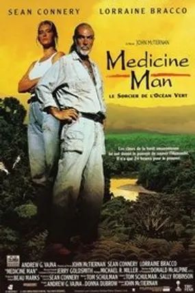Affiche officielle du film Medicine Man : Le Sorcier de l'Océan Vert (1992) en TrueFrench - DVDRIP - Regarder en streaming sur GauloisFlix