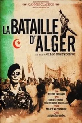 Affiche officielle du film La Bataille d'Alger (1966) en French - Regarder en streaming sur GauloisFlix