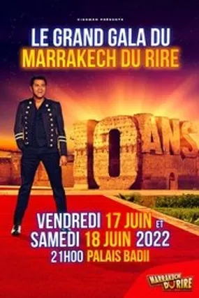 Affiche officielle du film Jamel et ses amis au Marrakech du rire 2022 : 10 ans (2022) en French - HDLight - Regarder en streaming sur GauloisFlix