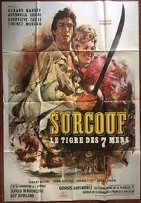 Affiche officielle du film Surcouf, le tigre des sept mers (1966) en TrueFrench - HDLight - Regarder en streaming sur GauloisFlix