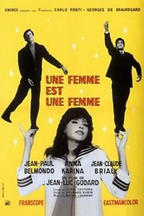 Affiche officielle du film Une femme est une femme (1961) en TrueFrench - HDLight - Regarder en streaming sur GauloisFlix