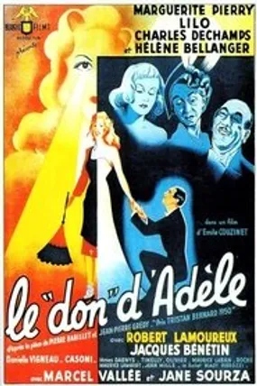 Affiche officielle du film Le Don d'Adèle (1951) en French - Regarder en streaming sur GauloisFlix