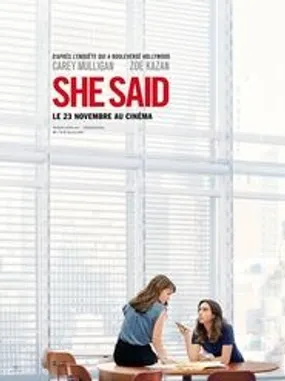 Affiche officielle du film She Said (2022) en TrueFrench - HDLight - Regarder en streaming sur GauloisFlix