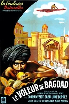 Affiche officielle du film Le Voleur de Bagdad (1940) en French - Regarder en streaming sur GauloisFlix