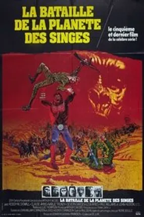 Affiche officielle du film La Bataille de la planète des singes (1973) en TrueFrench - HDLight - Regarder en streaming sur GauloisFlix