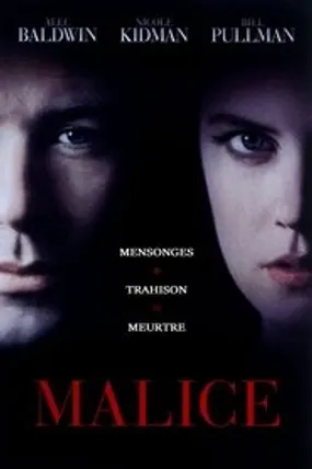 Affiche officielle du film Malice (1993) en TrueFrench - HDLight - Regarder en streaming sur GauloisFlix
