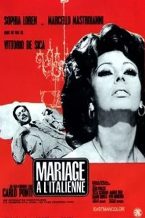 Affiche officielle du film Mariage à l'italienne (1964) en French - Regarder en streaming sur GauloisFlix