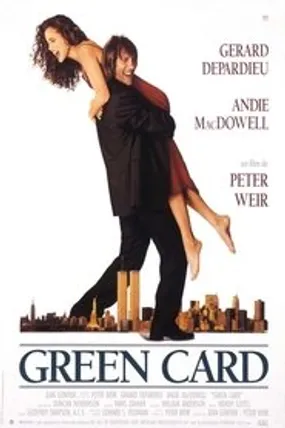 Affiche officielle du film Green Card (1990) en TrueFrench - HDLight - Regarder en streaming sur GauloisFlix