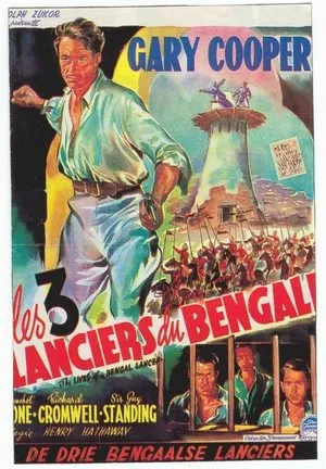 Affiche du film Les Trois Lanciers du Bengale